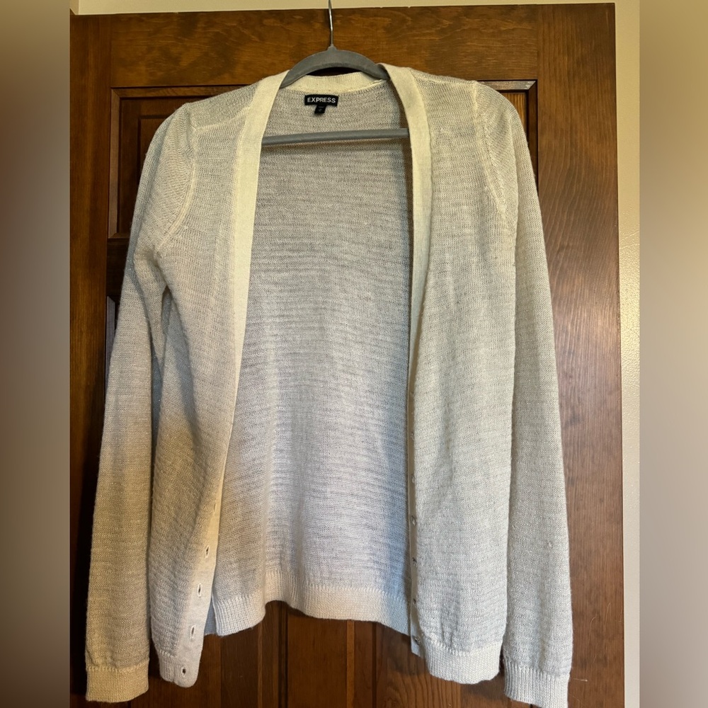 Express cream colored cardigan